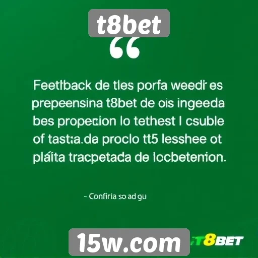 Feedback dos usuários sobre a experiência na t8bet